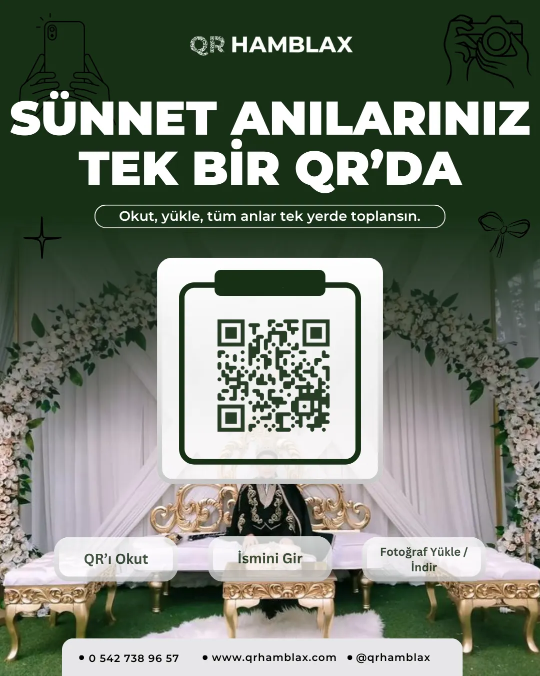 Sünnet Organizasyonları İçin QR Menü ve Anı Paylaşım Sistemi